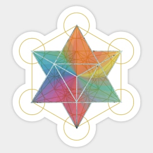 Metatron's Cube & Merkaba Sticker